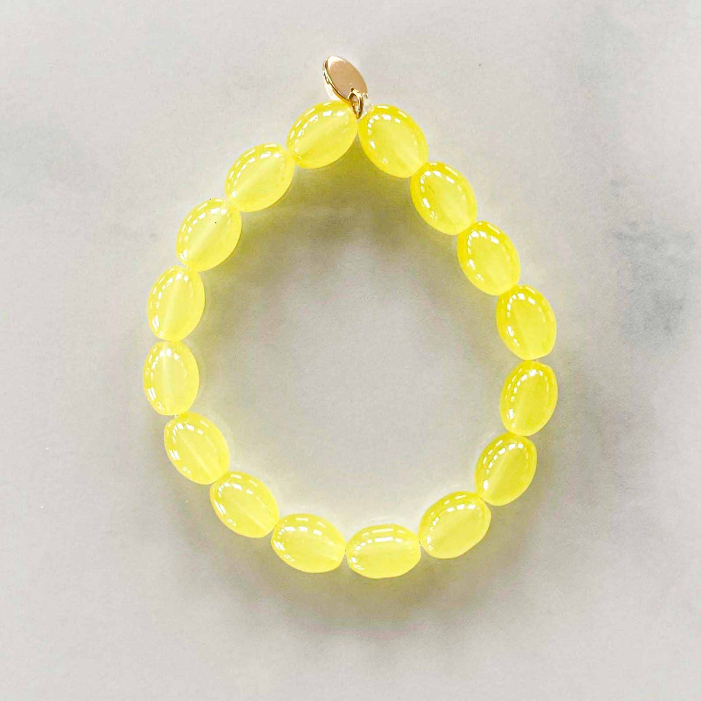 Bracelet élastiqué jaune