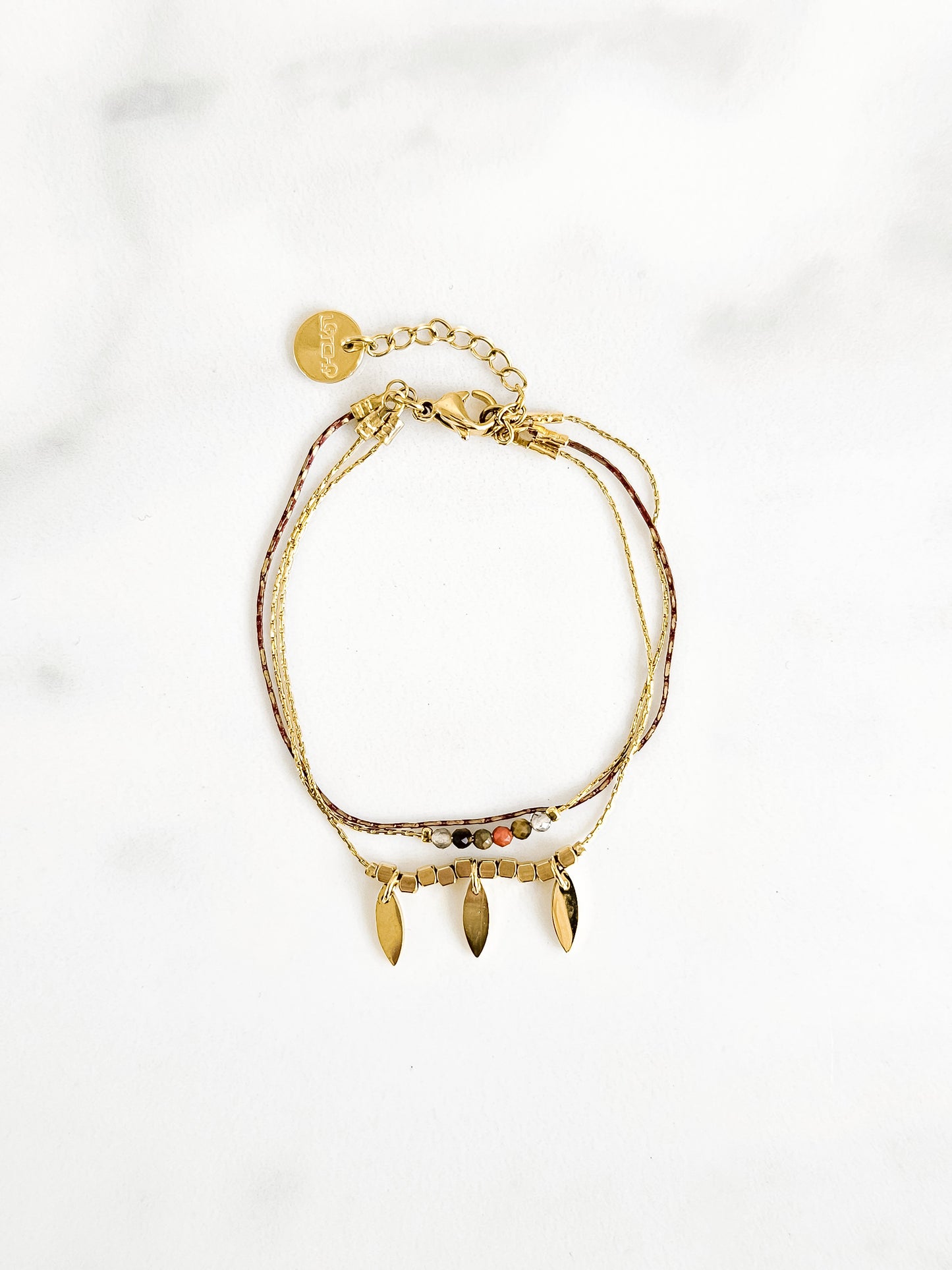 Bracelets triple Stone Ovals