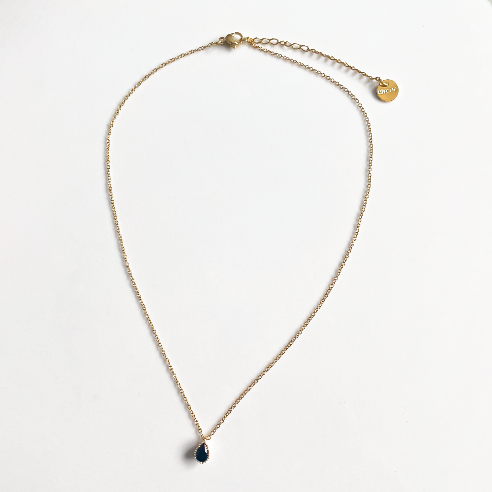 Chaîne pendentif Maharani noir