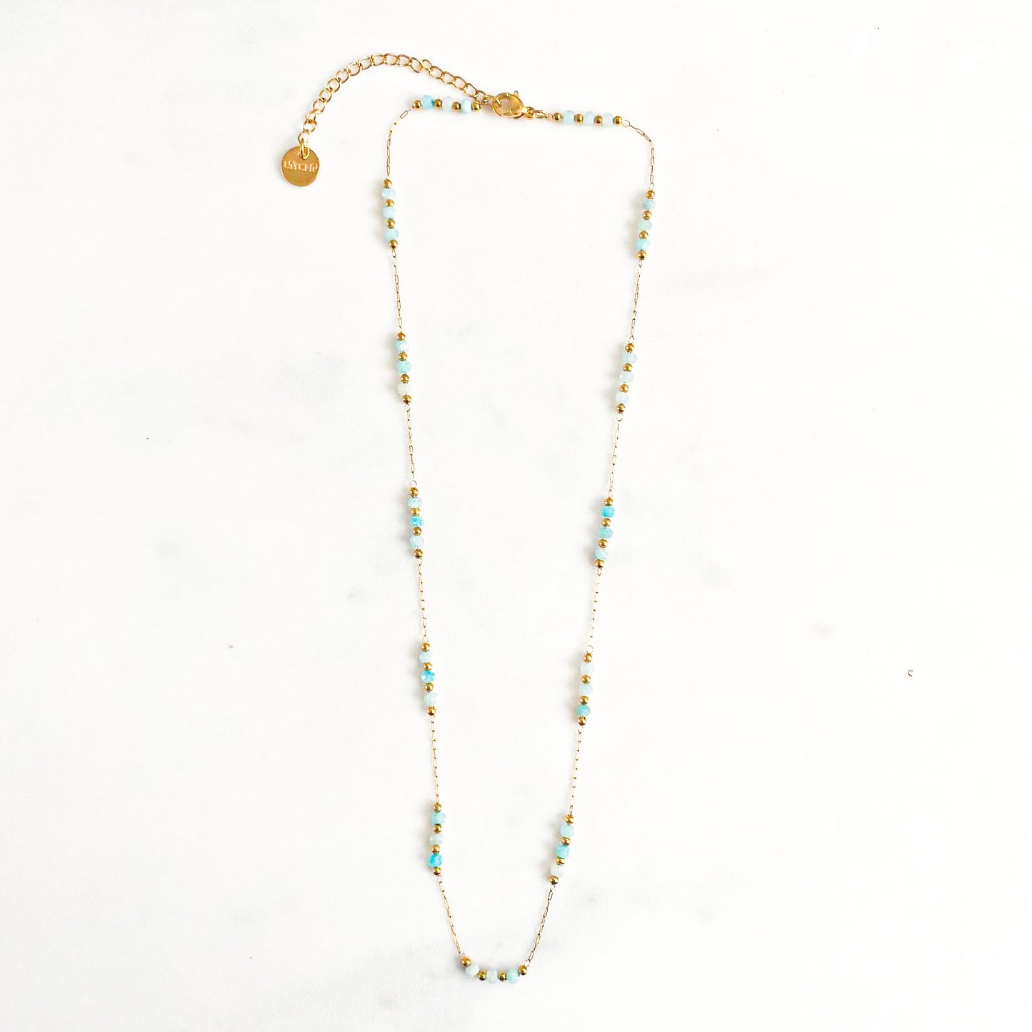 Collier mini galets turquoise amazonite