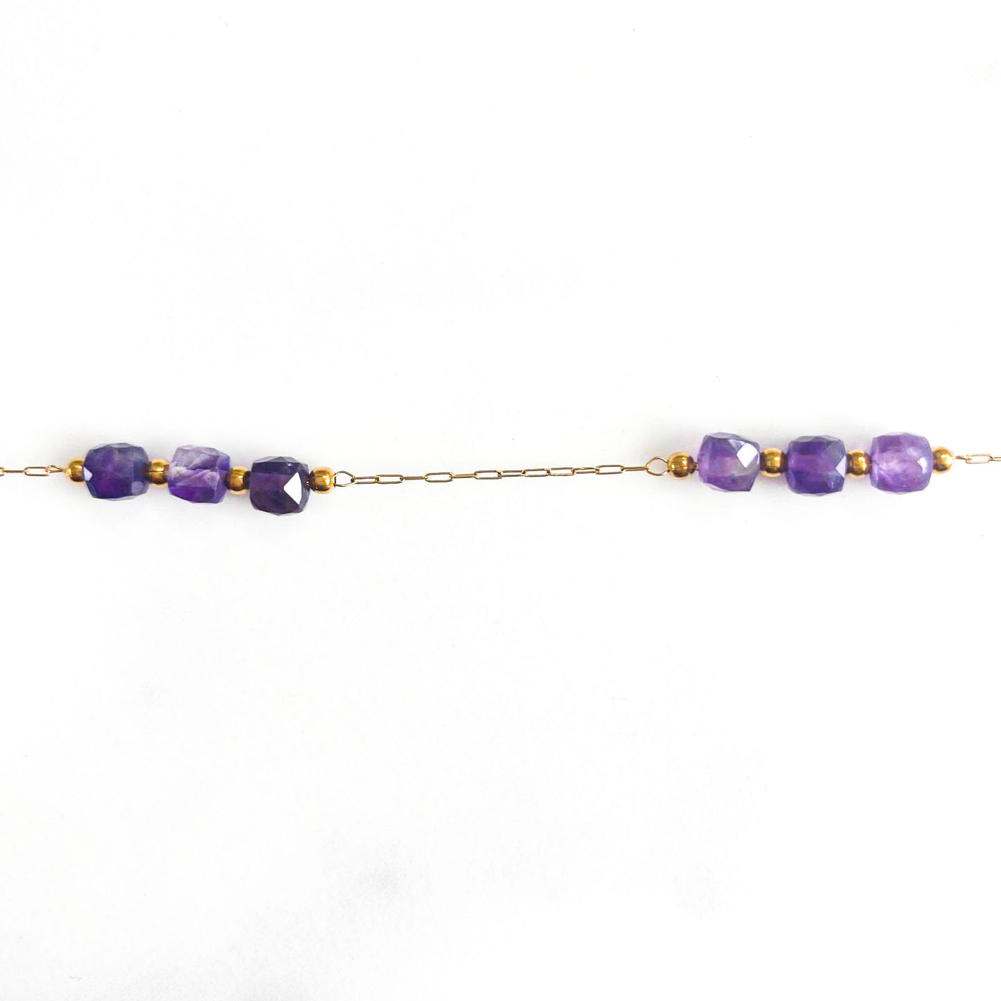 Bracelet cubes violet améthyste