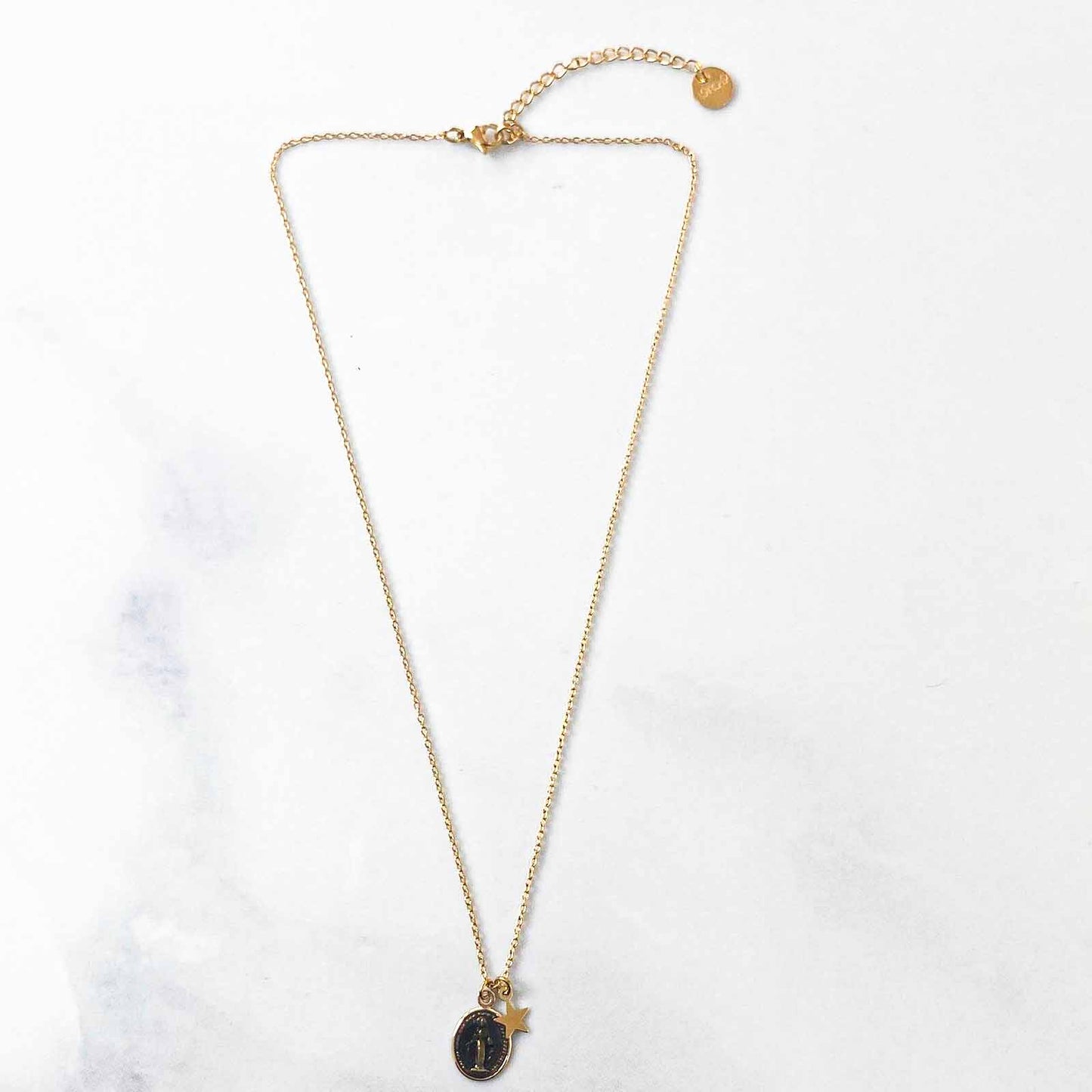 Collier Star Mary Médailles Noir
