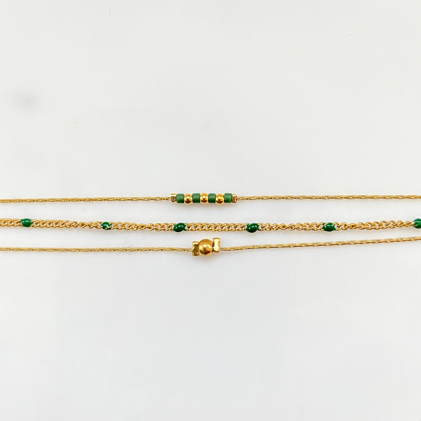 Bracelet triple Anna Vert