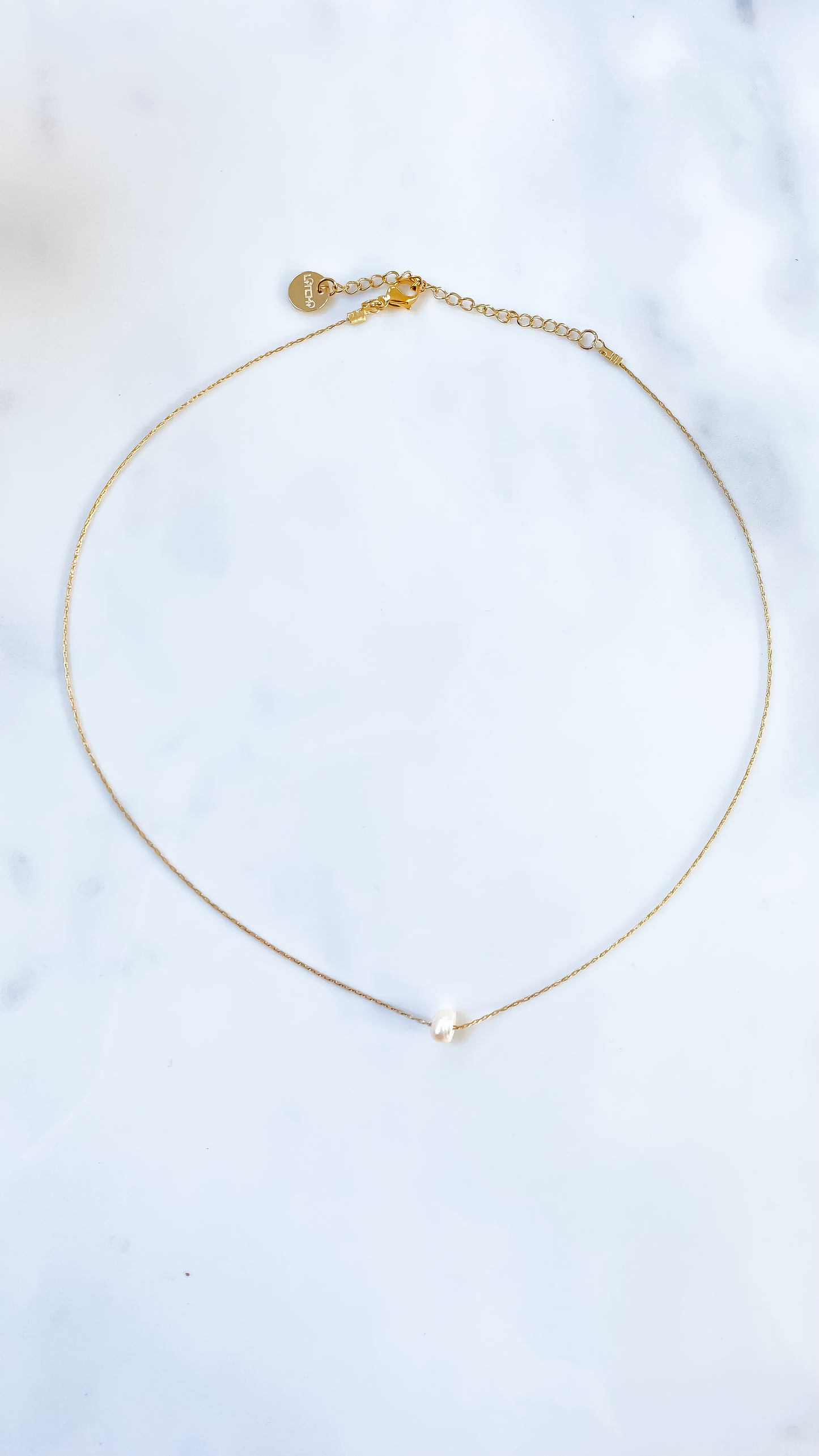 Collier single pearl