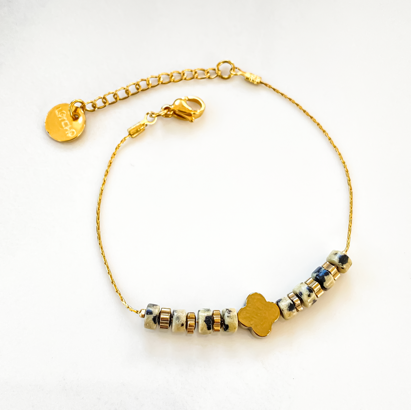 Bracelet Serpentine Jaspe Dalmatien WILD
