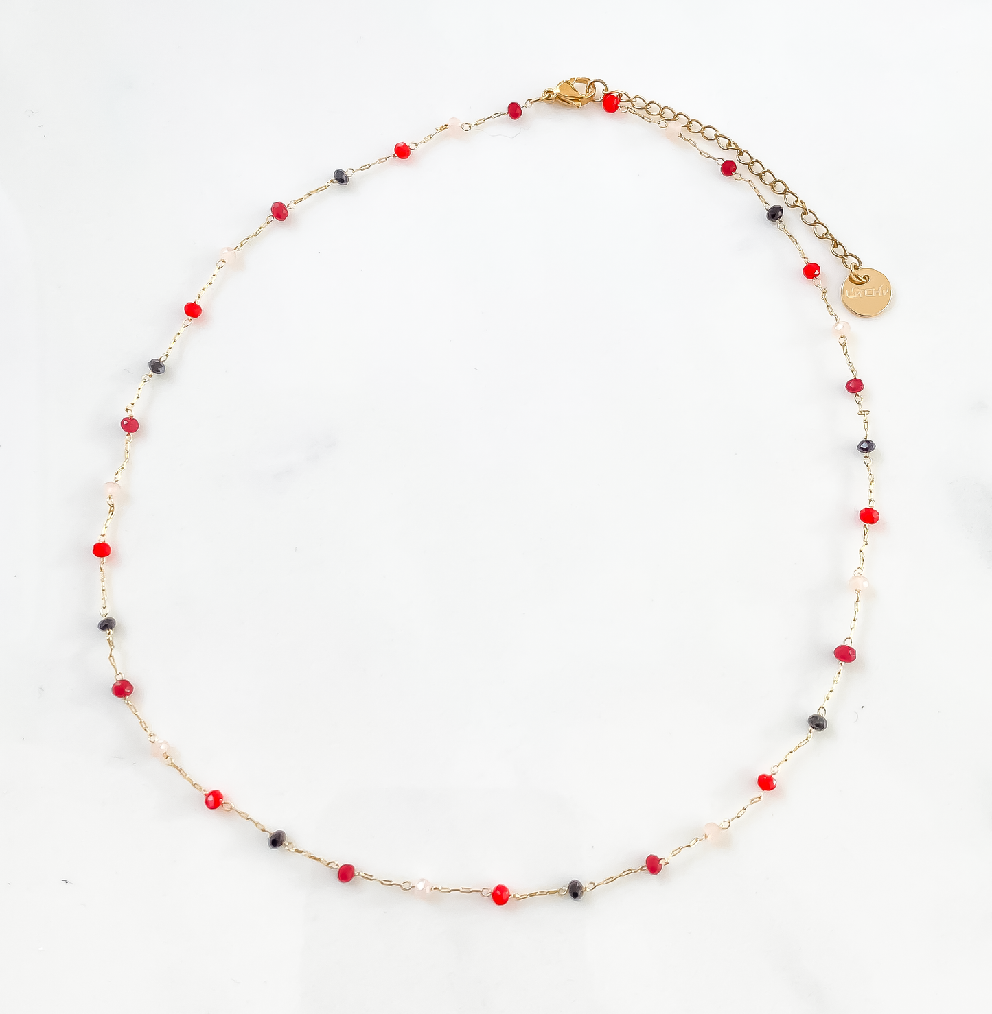 Collier Poppy Perles rouge