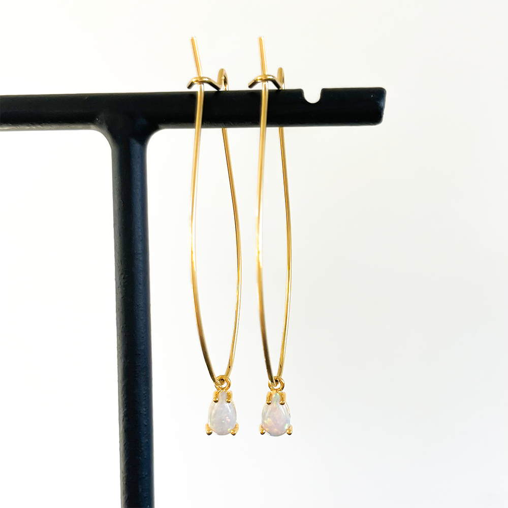 Boucles d'oreilles larmes Blanches Hypnotic