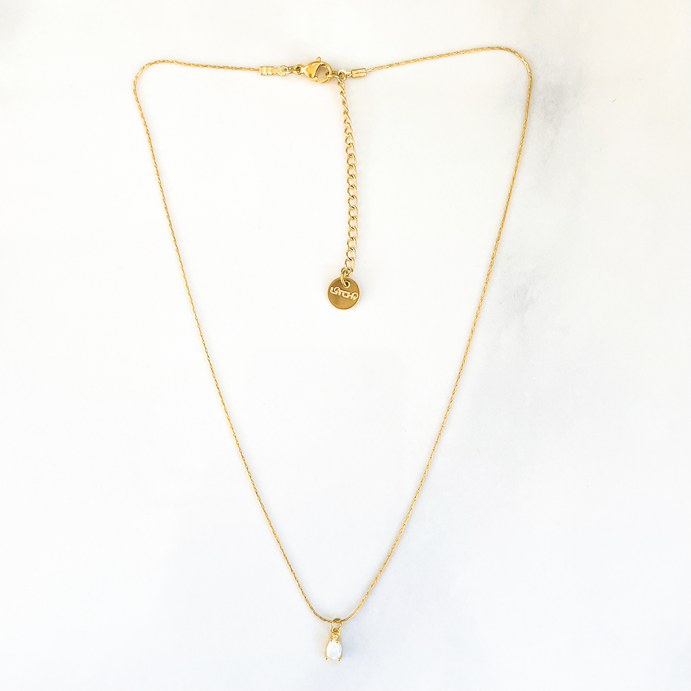 Collier larme Blanc Hypnotic