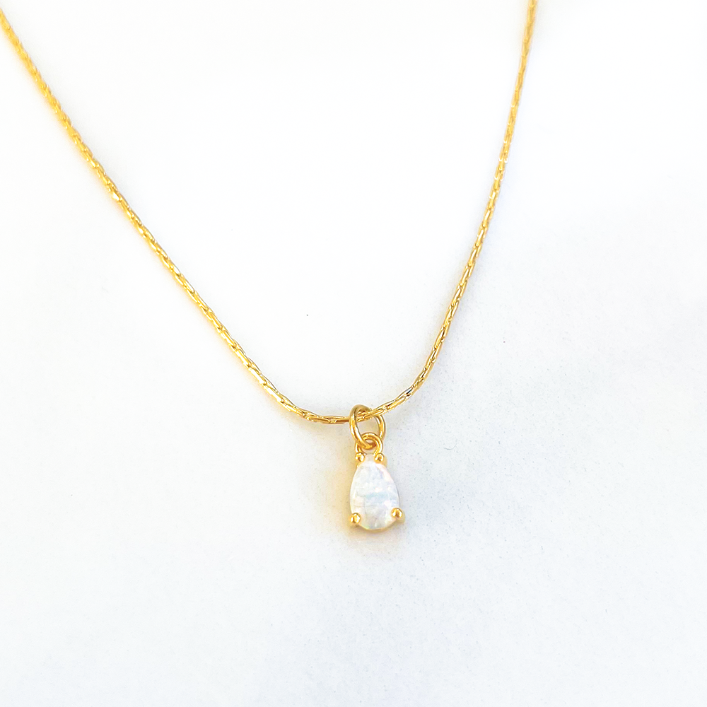 Collier larme Blanc Hypnotic