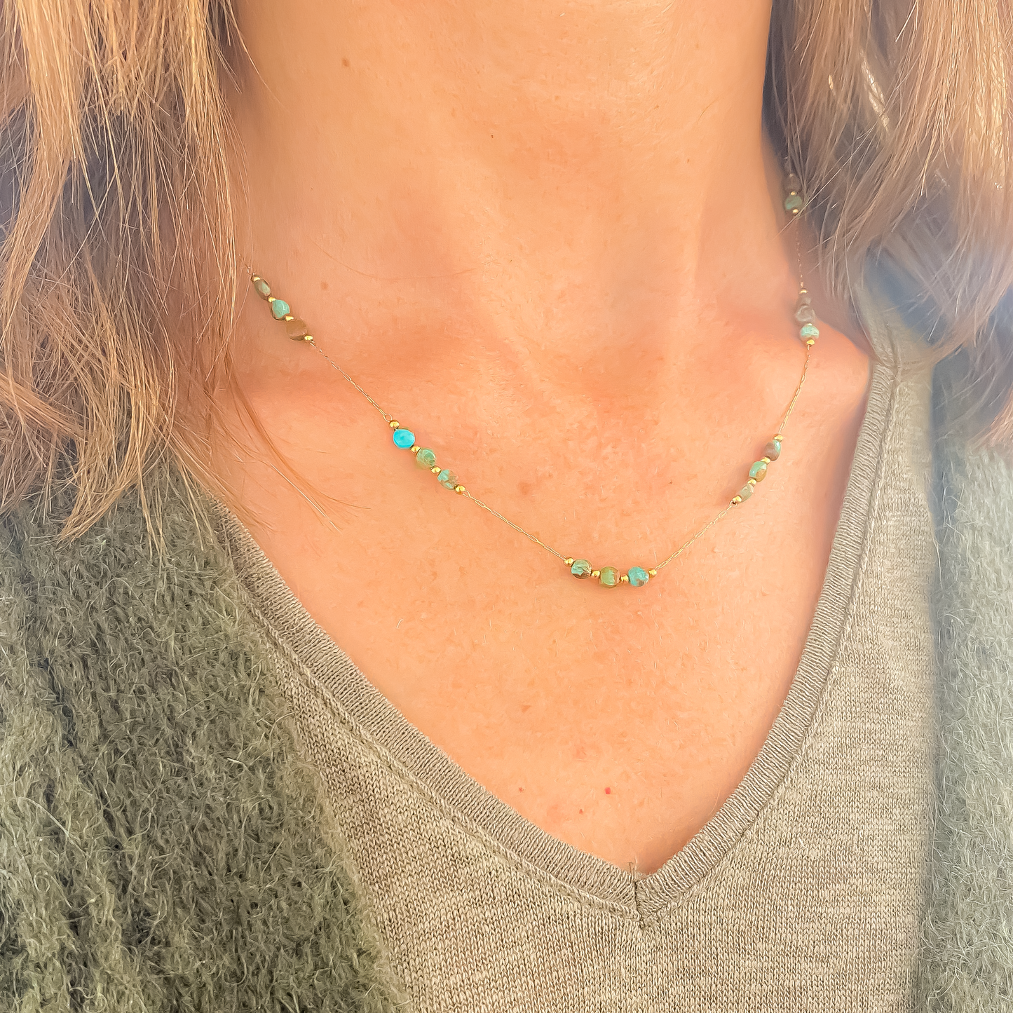 Collier 3 en 1 Aztèque turquoise