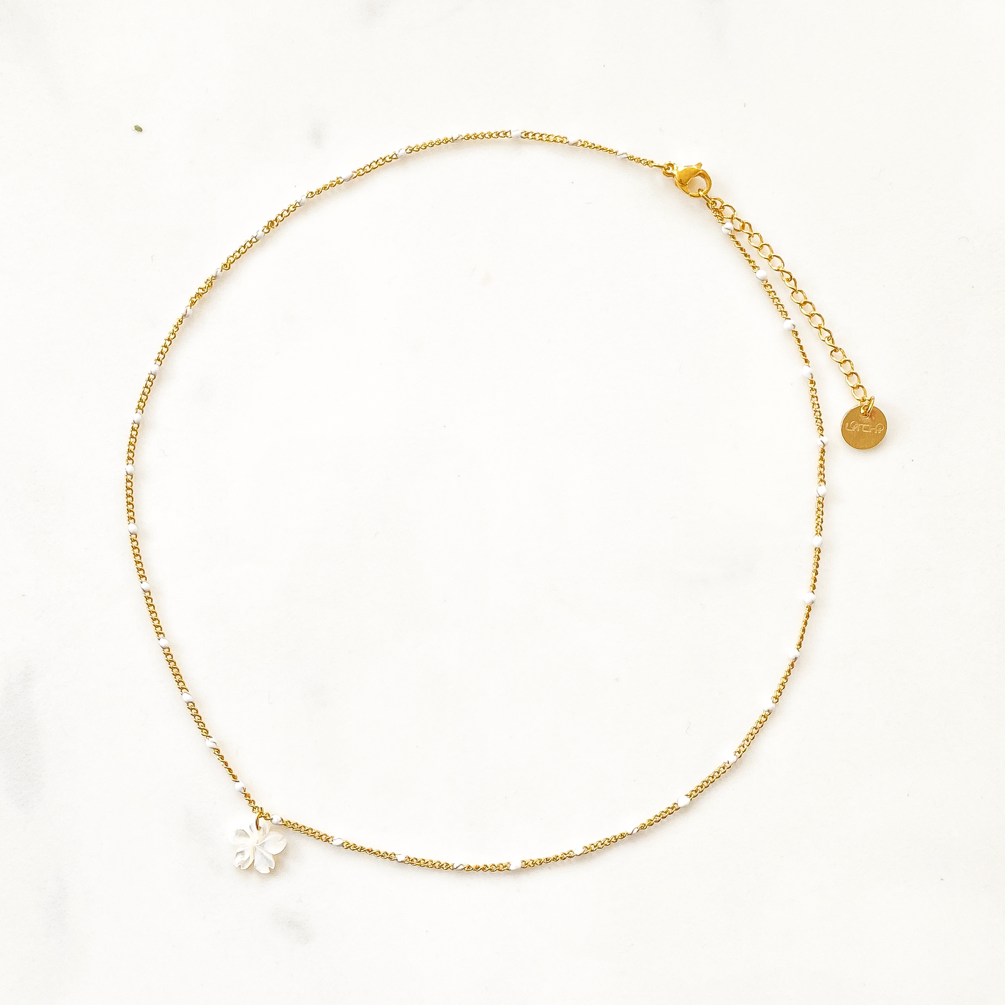 Collier floral Pink lady