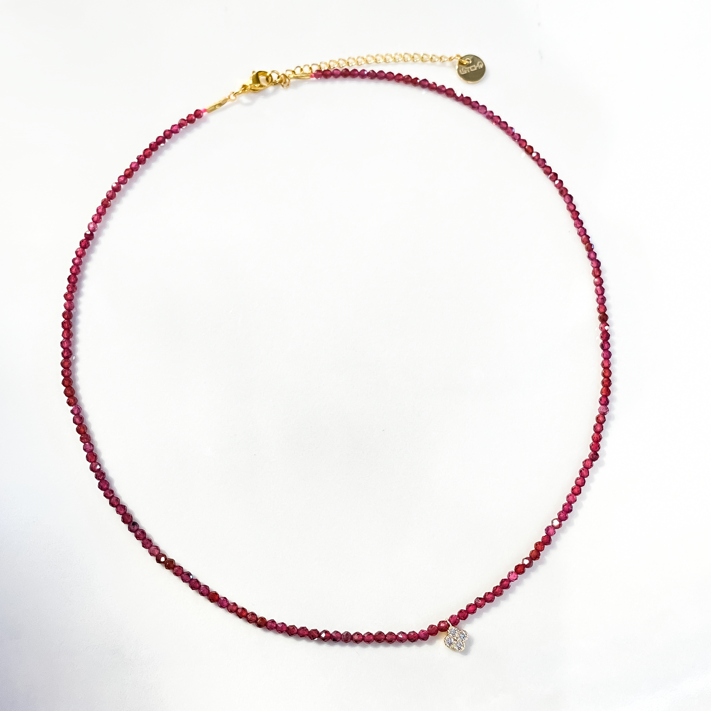 Collier pierres Grenat Baroque