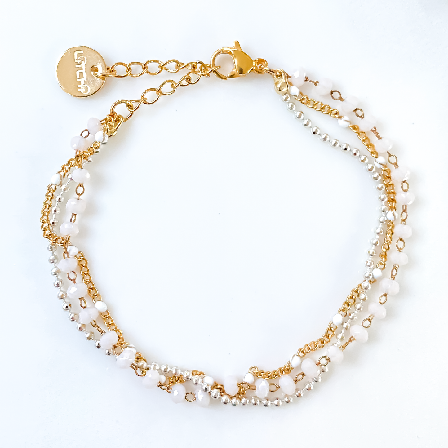 Bracelet Infini triple Blanc