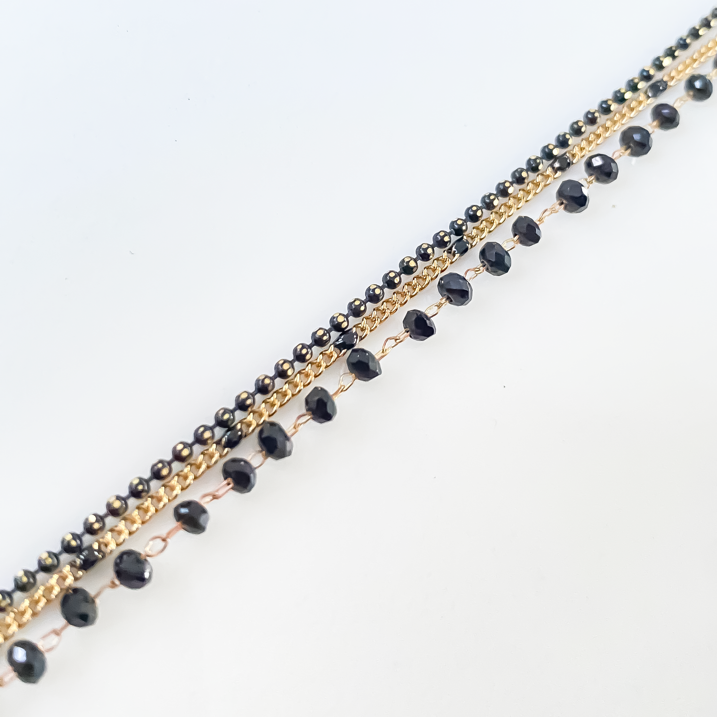 Bracelet Infini triple noir