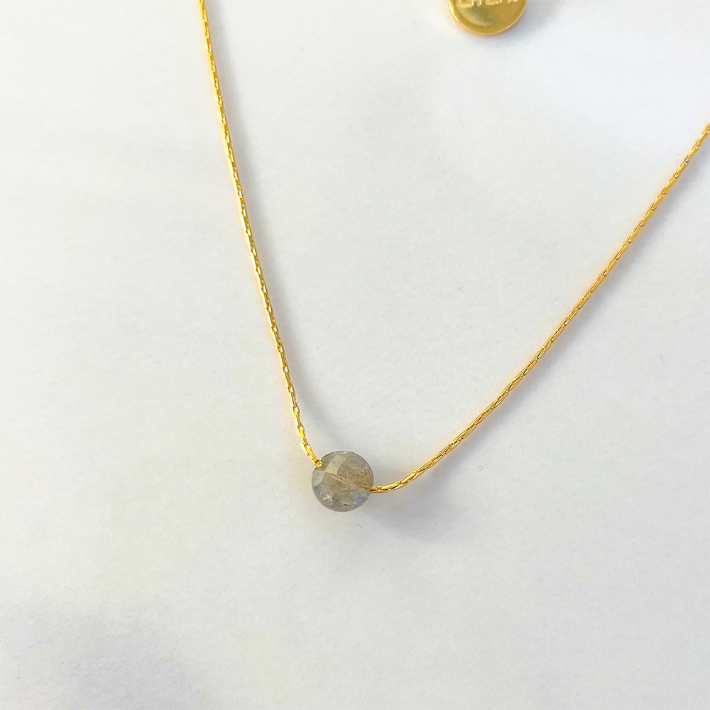 Collier Mini Moon gris