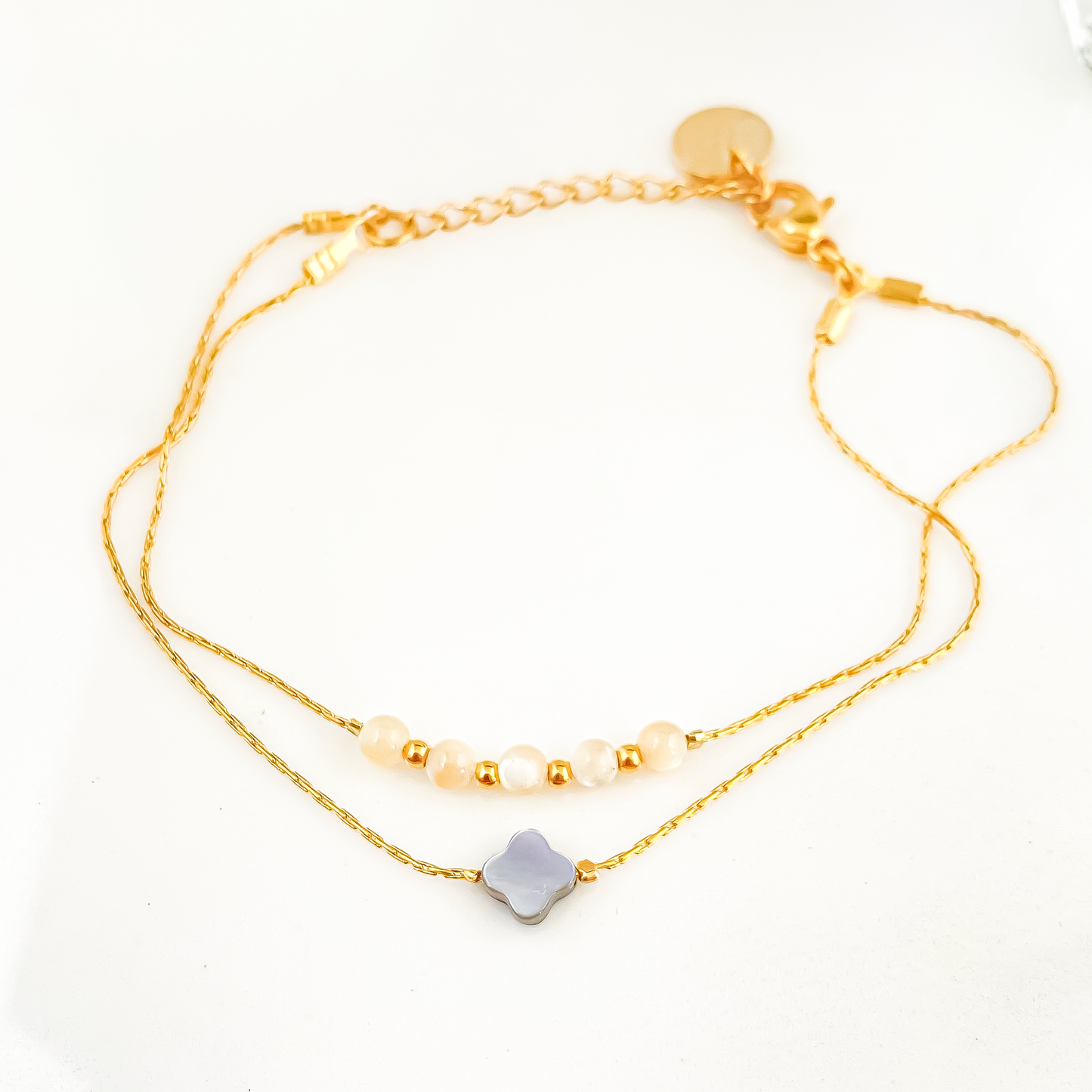 Bracelet double Trèfle