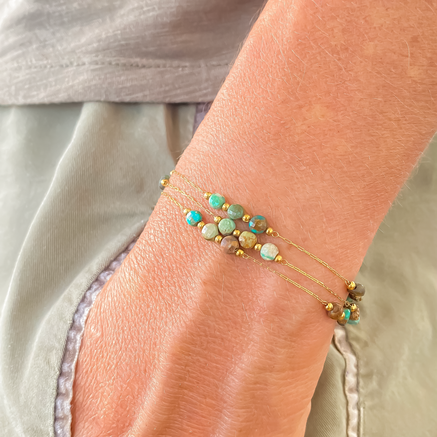 Collier 3 en 1 Aztèque turquoise