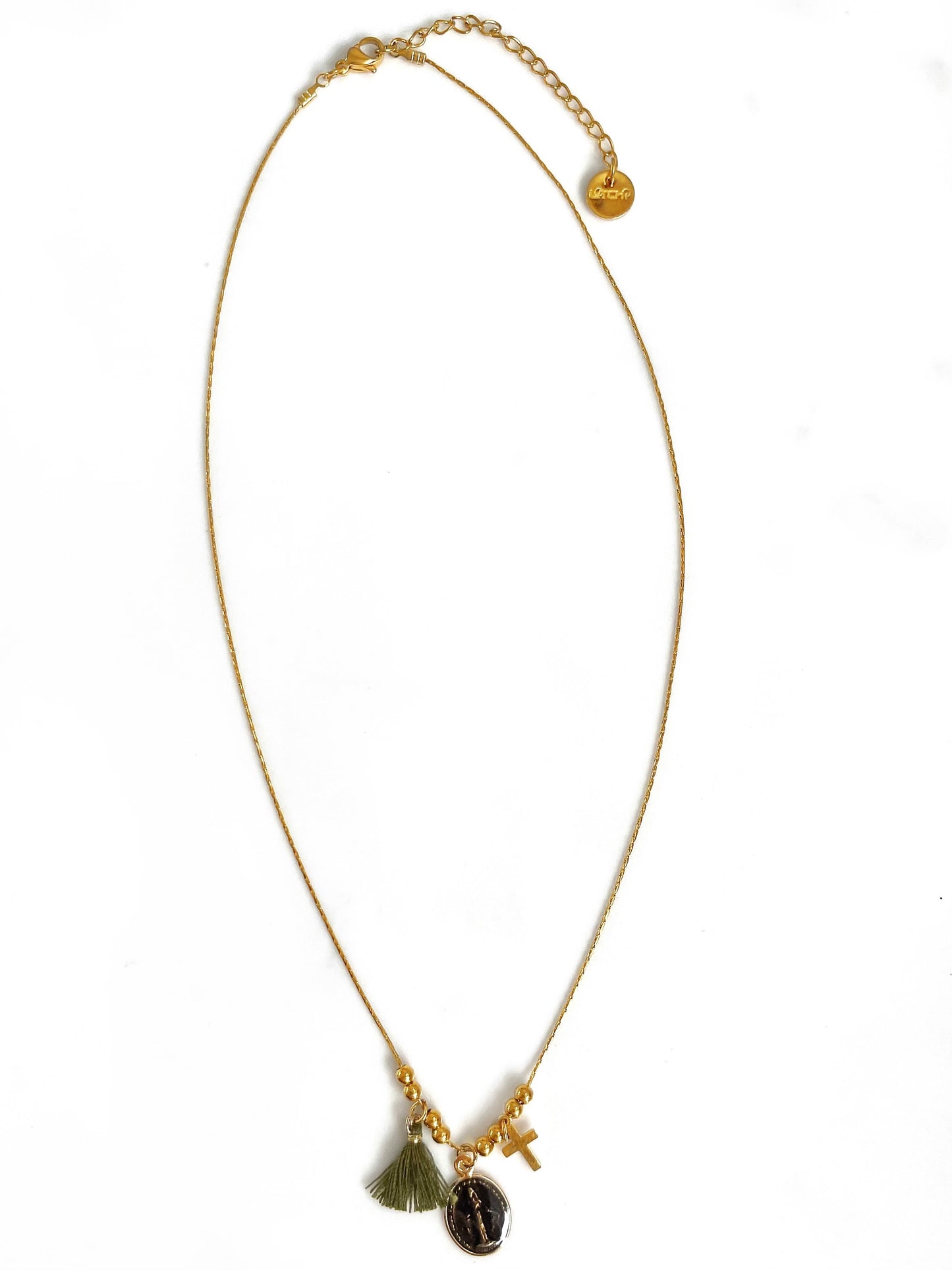 Collier Rainbow Mary Médailles précieuses Noir
