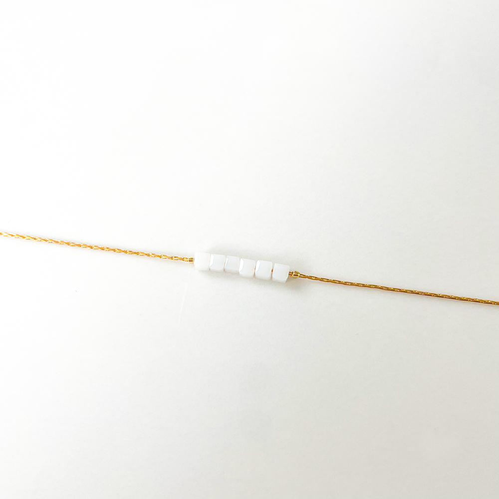 Bracelet Simply Square blanc