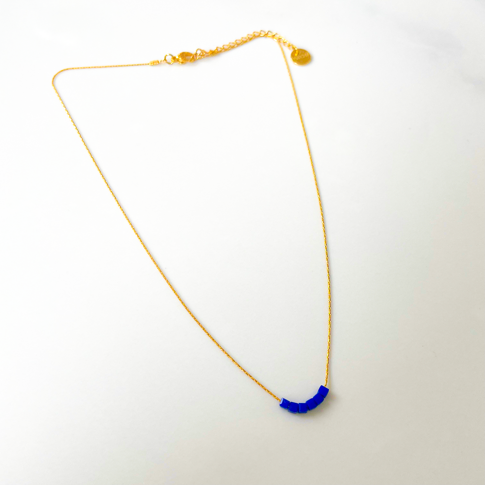 Collier Simply Square bleu
