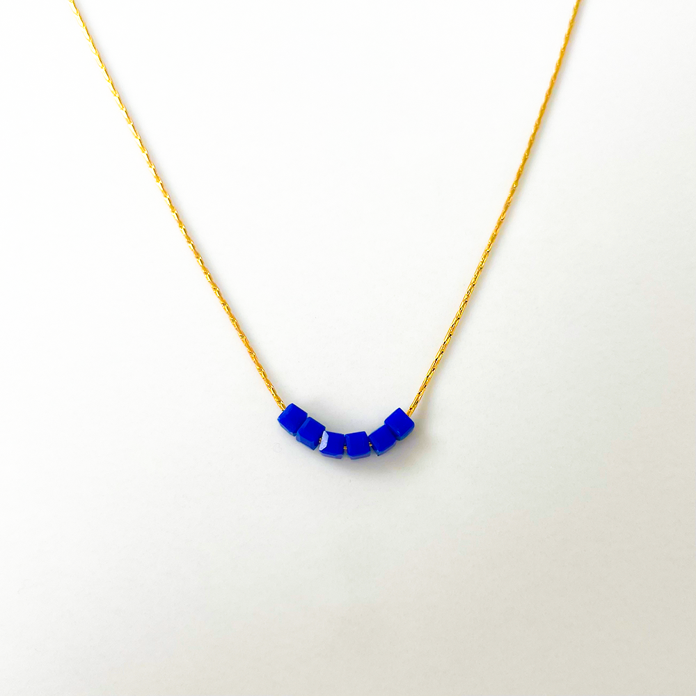 Collier Simply Square bleu
