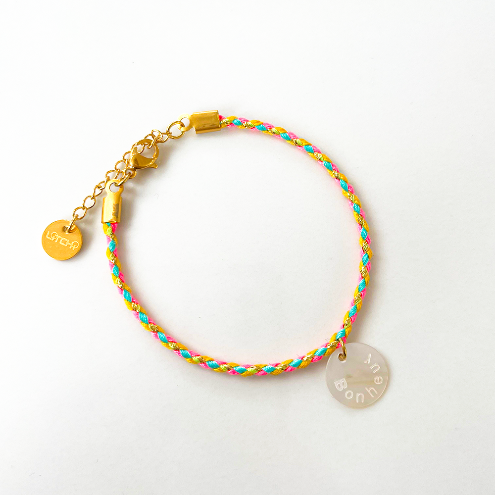 Bracelet Cordon Fluo – Litchi Bijoux