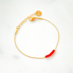 Bracelet Simply Square rouge