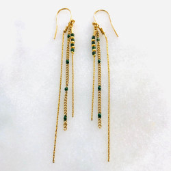 Boucles d'oreilles Anna vert