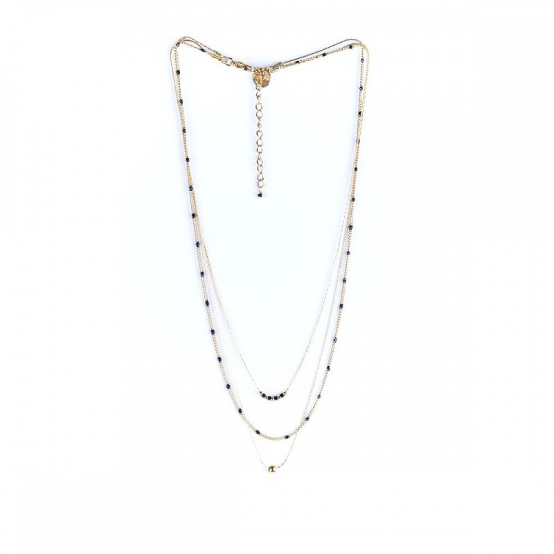 Collier triple Anna Noir