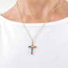 Collier croix multi Madonna