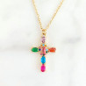Collier croix multi Madonna