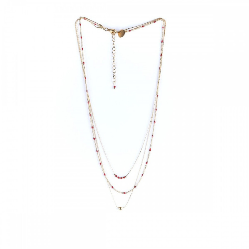 Collier triple Anna Rouge