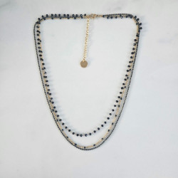 Collier Infini multi rangs Noir