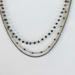 Collier Infini multi rangs Noir
