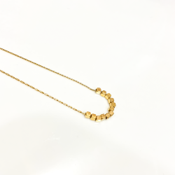 Necklace Gold Cube