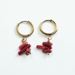 Boucles d'oreille corail Maeva