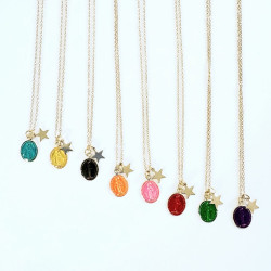 Collier Star Mary Bleu