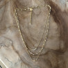 Collier triple Anna blanc