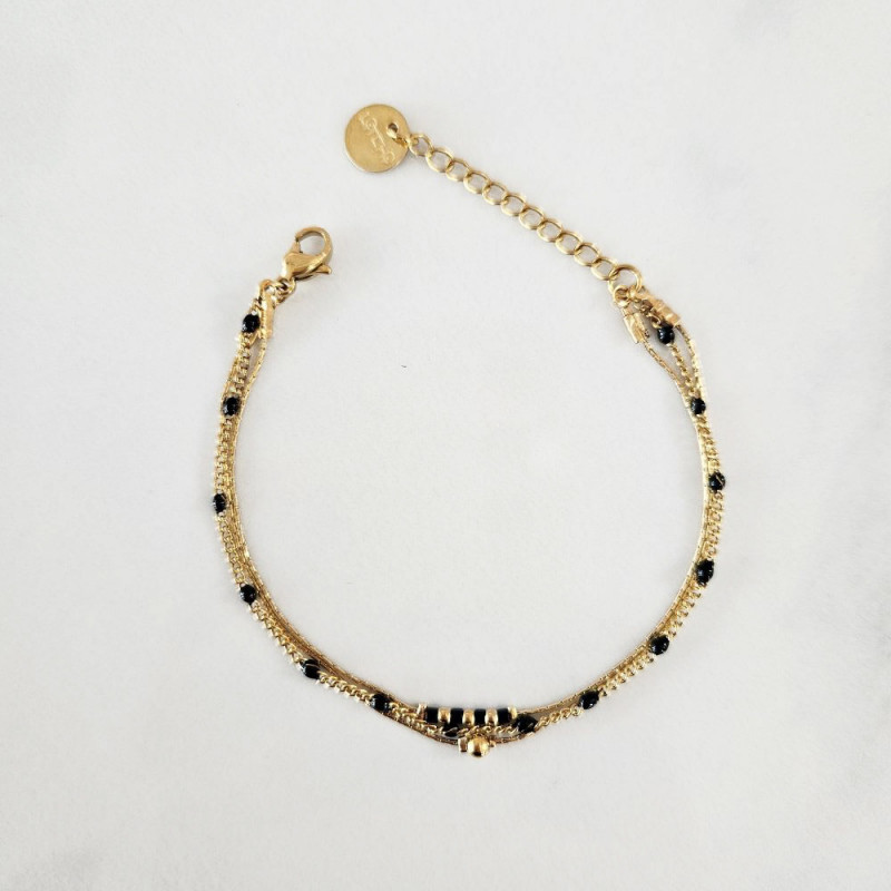 Triple bracelet Anna black