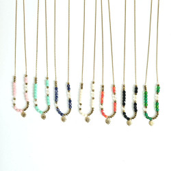 Collier Maharani bleu