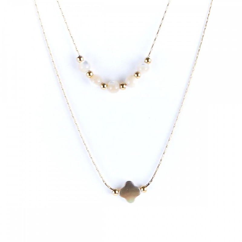 Collier double Trèfle