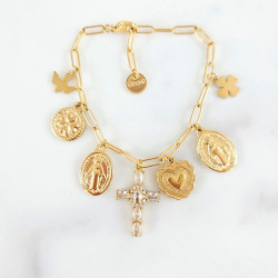 Bracelet charms blanc Madonna