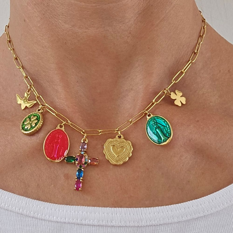 Collier charms multi Madonna