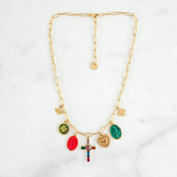 Collier charms multi Madonna