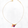 Collier Rainbow Mary Médailles Violet