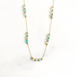 Collier mini galets turquoise amazonite