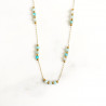 Collier mini galets turquoise amazonite