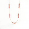 Necklace mini galets Pink rodocrosite