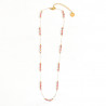 Necklace mini galets Pink rodocrosite