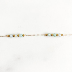 Bracelet mini galets turquoise amazonite